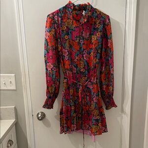 Fate Multicolor Floral Long Sleeve Dress